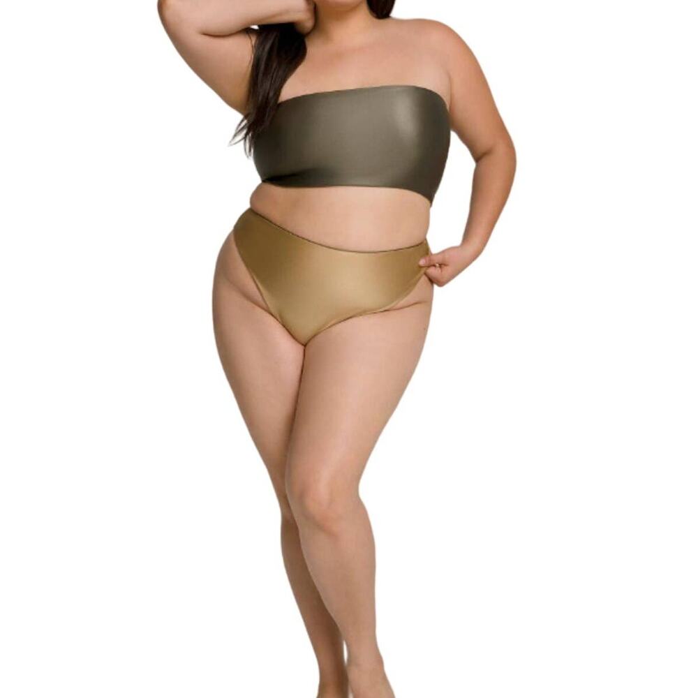 Good American Bikini Bottoms Reversible Sage Green Size GA 7 - 4xl - Picture 3 of 11